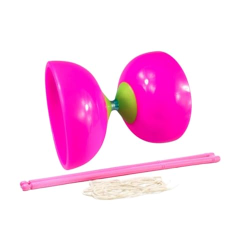 Perfeclan Chinesisches Diabolo-Set, Jonglierspielzeug, Eltern-Kind-Interaktion, chinesisches Diabolo-Set, Diabolo-Ballspielzeug für Kinder, Rosa von Perfeclan