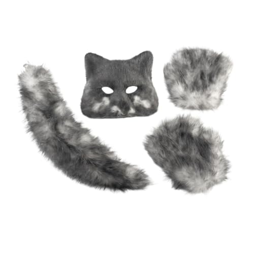 Perfeclan Cosplay Kostüm Set Kostüm Tierform für Geschenk Party Favors, Grau Perfeclan Cosplay Kostüm Set Kostüm Tierform für Geschenk Party Favors, Grau von Perfeclan