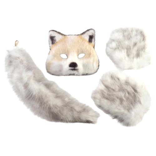 Perfeclan Cosplay Kostüm Set Kostüm Tierform für Geschenk Party Favors, Weiß Perfeclan Cosplay Kostüm Set Kostüm Tierform für Geschenk Party Favors, Weiß von Perfeclan