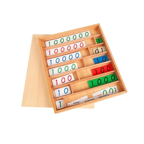 Perfeclan Dezimalbankspiel, Montessori-Spielzeug aus Holz, sensorische Entwicklung, Lernspielzeug, Mathe-Spielzeug, Mathe-Manipulative für Jungen, Mädchen, von Perfeclan