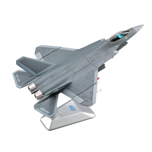 Perfeclan Diecast J35 Kampfflugzeug Display Kinder Spielzeug Sammlung Flugzeug Flugzeug Spielzeug für Schlafzimmer Wohnzimmer Schrank Hause Bücherregal, 17.5x11.5x11cm von Perfeclan