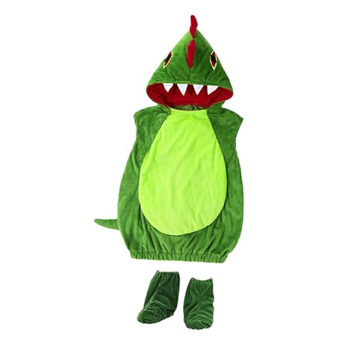 Perfeclan Dinosaurier-Kostüm für Kinder, lustiges Cosplay-Requisiten für Halloween, Karnevalspartys, Green M von Perfeclan