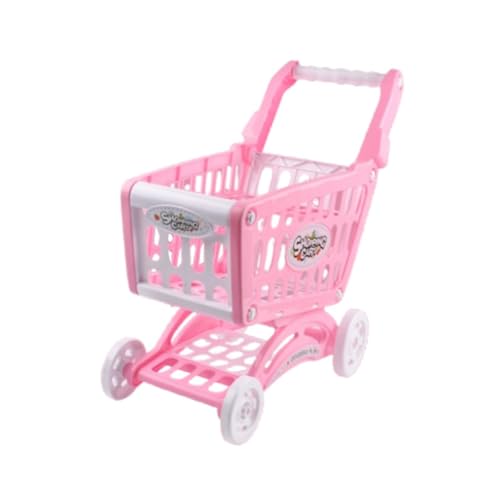 Perfeclan Einkaufswagen für Kinder, Trolley, Supermarkt, Handwagen, Spielzeug, Aufbewahrungsspielzeug, frühes pädagogisches lustiges Mart-Einkaufswagen für, Rosa von Perfeclan