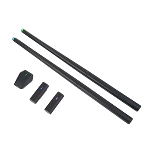 Perfeclan Elektrisches Lufttrommel-Set, Drum Beat Rhythm Stick, Schlaginstrument-Werkzeug, Lufttrommel-Sticks, elektronische Trommeln für Kinder (schwarz) von Perfeclan