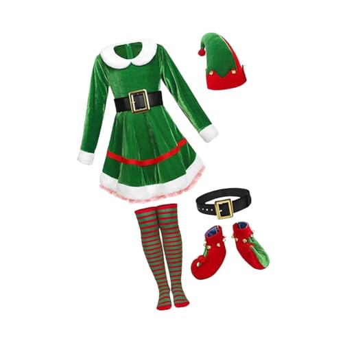 Perfeclan Elfen-Weihnachtskostüm, Cosplay, Verkleidung für Kinder, Outfit für Maskerade, Weihnachten, Halloween, 120 von Perfeclan