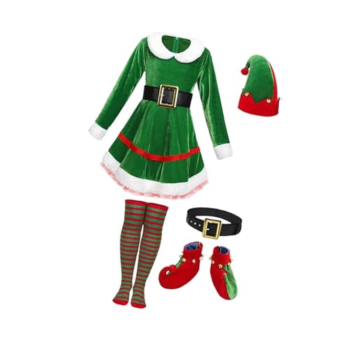 Perfeclan Elfen-Weihnachtskostüm, Cosplay, Verkleidung für Kinder, Outfit für Maskerade, Weihnachten, Halloween, 150 von Perfeclan