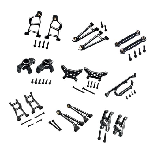 Perfeclan Ersatzteile für ferngesteuerte Autos, Robustes Aluminium, Reparaturteile, Zubehör, Metall-Upgrade-Kit für RC-Autos für 1/14 14211, Schwarz Perfeclan Ersatzteile für ferngesteuerte Autos, Robustes Aluminium, Reparaturteile, Zubehör, Metall-Upgrade-Kit für RC-Autos für 1/14 14211, Schwarz von Perfeclan