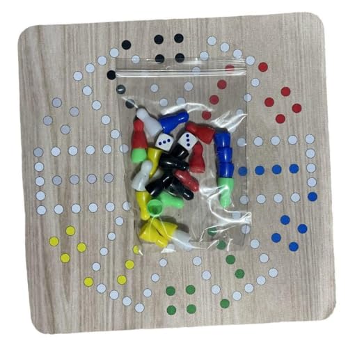 Perfeclan Fliegendes Schachspielset, klassisches tragbares Reisespielzeug, Brettspielset für 4–6 Spieler, Lernspielzeug für Party-Erwachsene von Perfeclan