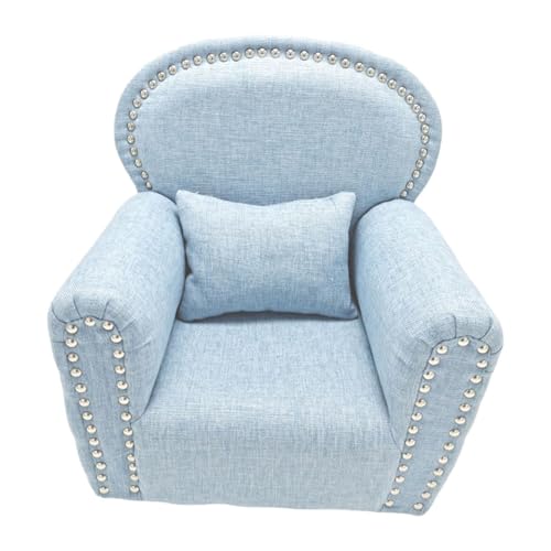 Perfeclan Fotografie Requisiten Neugeborenen Winziges Sofa Dekor Kleines Sofa Fotostudio Posing Requisiten Neugeborenen Couch Baby Prop Stuhl, Blau von Perfeclan