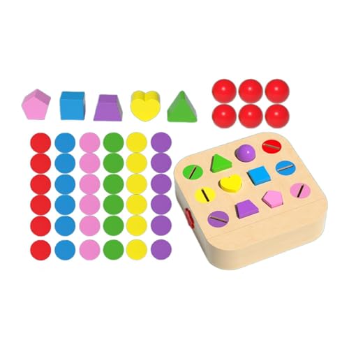 Perfeclan Frühes Lernspielzeug, Farb- und Formsortierung, passende farbige Blöcke und Bälle, Aktivität, kognitive Schubladenbox, Lernspielzeug für Perfeclan Frühes Lernspielzeug, Farb- und Formsortierung, passende farbige Blöcke und Bälle, Aktivität, kognitive Schubladenbox, Lernspielzeug für von Perfeclan