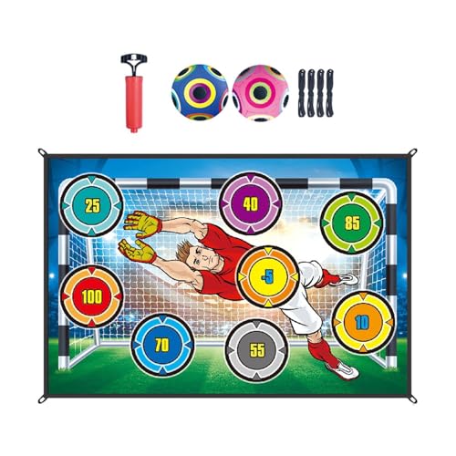 Perfeclan Fußballspiel Set für Kinder Flanell Ziel Fußball Genauigkeit Übung TOP -Partyspiel mit Bällen für Park Beach Lawn, Style A von Perfeclan