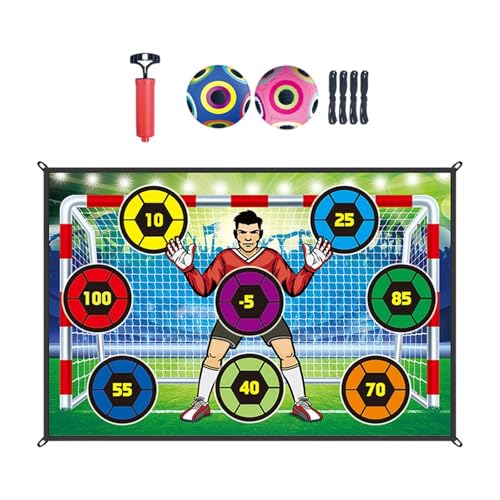 Perfeclan Fußballspiel Set für Kinder Flanell Ziel Fußball Genauigkeit Übung TOP -Partyspiel mit Bällen für Park Beach Lawn, Style B von Perfeclan