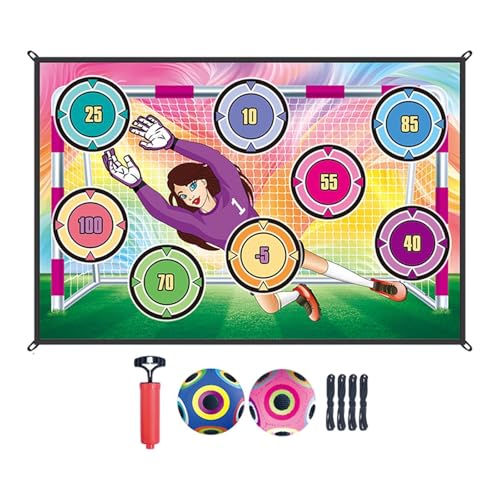 Perfeclan Fußballspiel Set für Kinder Flanell Ziel Fußball Genauigkeit Übung TOP -Partyspiel mit Bällen für Park Beach Lawn, Style C von Perfeclan