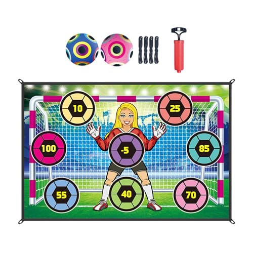 Perfeclan Fußballspiel Set für Kinder Flanell Ziel Fußball Genauigkeit Übung TOP -Partyspiel mit Bällen für Park Beach Lawn, Style D von Perfeclan