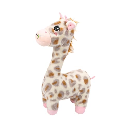 Perfeclan Giraffe Plüschtier Stofftier Spielzeug Niedliches interaktives Spielzeug Dekor Geschenk Plüschkissen Giraffe Stofftierpuppe für Erwachsene, 50cm von Perfeclan