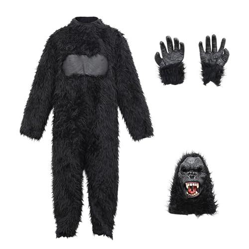 Perfeclan Gorilla Kostüm Kleidung Gorilla Kopf Maske für Party Karneval Maskerade Cosplay von Perfeclan