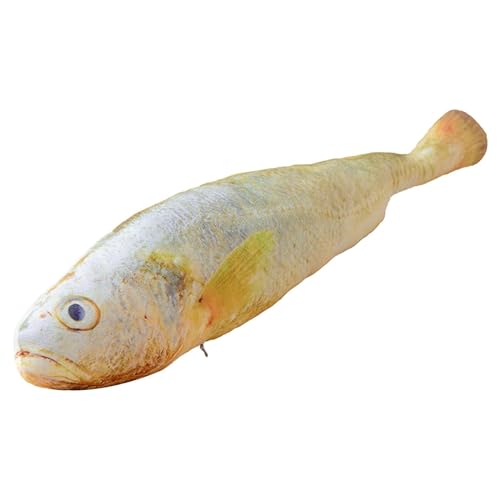 Perfeclan Großes Fisch-Plüschtier, großes Fisch-Stofftier, umarmbar, superweich, Dekokissen für Kinder, Schlafenszeit, Jungen, Mädchen, Geschenke, 60CM von Perfeclan