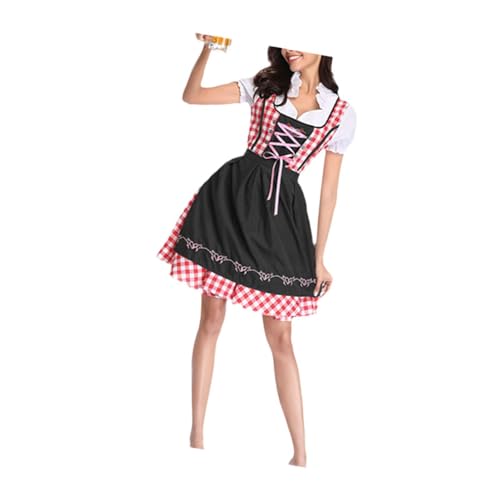 Perfeclan Halloweenkleid Trendiges Sommerkleid Bayerisches Kostüm für Alltagskleidung, Schwarz, M von Perfeclan