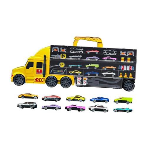 Perfeclan Hauler Track Ejection Car Autos Lagerung und Transporter Spielzeug-LKW, Träger-LKW-Spielzeug für Kinder, für Kinder, Jungen, Mädchen, Kleinkinder, Gelb von Perfeclan