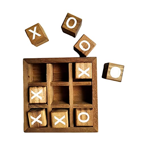 Perfeclan Hölzerne Tic TAC Toe-Brettspiele, Party Favor Fun Indoor Brain Teaser für Kinder Erwachsene von Perfeclan