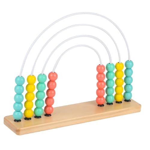 Perfeclan Hölzerner zum Lernen von Zahlen mit bunten Perlen, Zählspielzeug, frühe mathematische Fähigkeiten von Kindern für sensorisches Spielzeug zur von Perfeclan