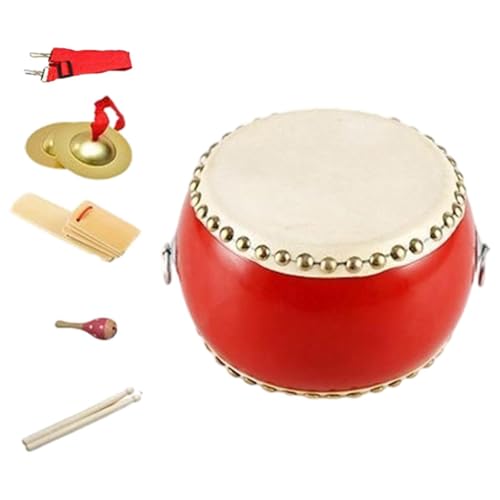 Perfeclan Hölzernes Kindertrommel-Set, Musikspielzeug, Lernspielzeug, 17 cm, Schlaginstrument, Musikspielzeug, Handtrommel für Jungen und Mädchen, Perfeclan Hölzernes Kindertrommel-Set, Musikspielzeug, Lernspielzeug, 17 cm, Schlaginstrument, Musikspielzeug, Handtrommel für Jungen und Mädchen, von Perfeclan
