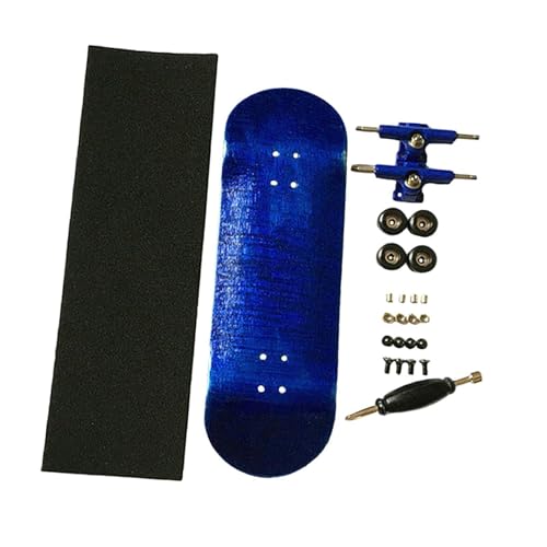 Perfeclan Holzfingerbrett Fingerplatine Sport mit Tragen Neuer Bildungsspielzeug Finger Skateboard für Männer Frauen Skateliebhaber, Blau von Perfeclan