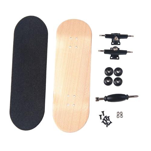 Perfeclan Holzfingerbrett Fingerplatine Sport mit Tragen Neuer Bildungsspielzeug Finger Skateboard für Männer Frauen Skateliebhaber, Holz von Perfeclan