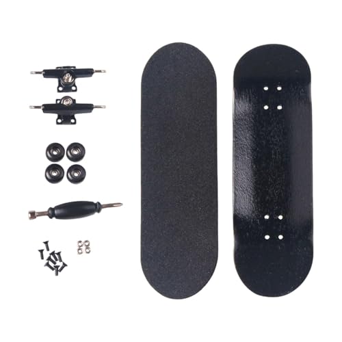 Perfeclan Holzfingerbrett Fingerplatine Sport mit Tragen Neuer Bildungsspielzeug Finger Skateboard für Männer Frauen Skateliebhaber, Schwarz von Perfeclan