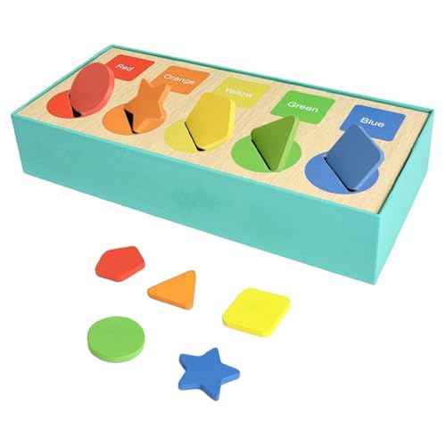 Perfeclan Holzspielzeug zum Sortieren von Farben und Formen, Formsortierer, Feinmotorik-Matching-Spiel für, Jungen und Mädchen, Geschenke Perfeclan Holzspielzeug zum Sortieren von Farben und Formen, Formsortierer, Feinmotorik-Matching-Spiel für, Jungen und Mädchen, Geschenke von Perfeclan