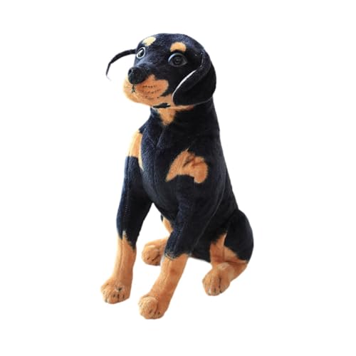 Perfeclan Hund Simulation Spielzeug Stofftier Hund Modell Nette Tier Figur Hund Statue Lebensechte für Halloween Hause Geburtstag Kinder Geschenk, 50cmx35cm von Perfeclan