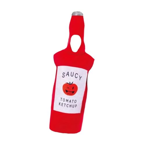 Perfeclan Ketchup-Kostüm, Halloween, lustiger Tomatensauce-Overall für Karneval, Partyzubehör von Perfeclan