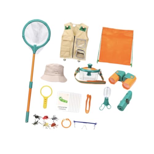 Perfeclan Kids Explorer Kit Kids Explorer Kostüm Set Pfeife für Wandern Camping Rollenspiel Kinder von Perfeclan