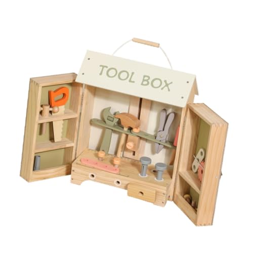 Perfeclan Kids Tool Set Tool Box Toys Rollenspiele Problemlösung Bildungsplate Modellbauwerkzeugkits für Mädchen Jungen Kleinkinder Geschenke von Perfeclan