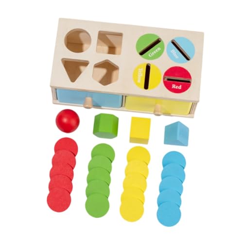 Perfeclan Kinder Farbsortierbox Holz Klassifizierungsbox Spielzeug Entwicklung Lernen Lernspielzeug für 2-5 Jahre alt von Perfeclan