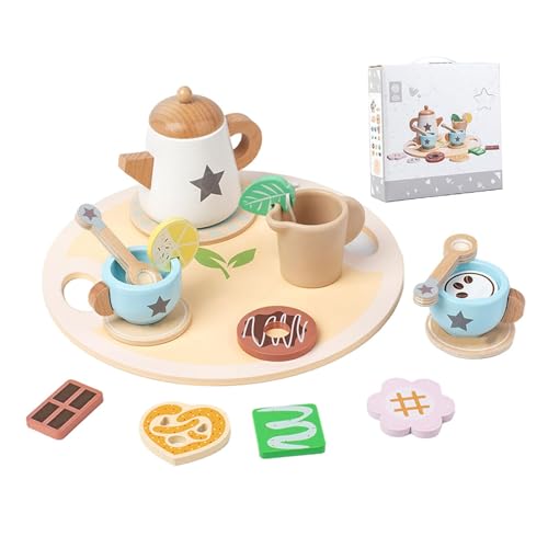 Perfeclan Kleine Mädchen Tea Time Spielset Kleinkinder Nachmittagstee-Party pädagogische Spiele für Jungen Mädchen, Style A von Perfeclan