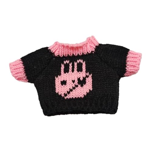 Perfeclan Kurzärmliger Pullover für Plüschfiguren, Puppenkleidung, fantasievolle Flexibilität zum Anfassen, verkleiden Sie Ihre Puppen für 7,87 Zoll große, Hasenkopf von Perfeclan