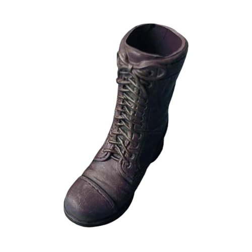 Perfeclan Kurzstiefel im Maßstab 1/6, Miniaturfigur, Kostümzubehör, Outfit, stilvolle Retro-Arbeitsstiefel für 12-Zoll-Männerfiguren, Zubehör von Perfeclan