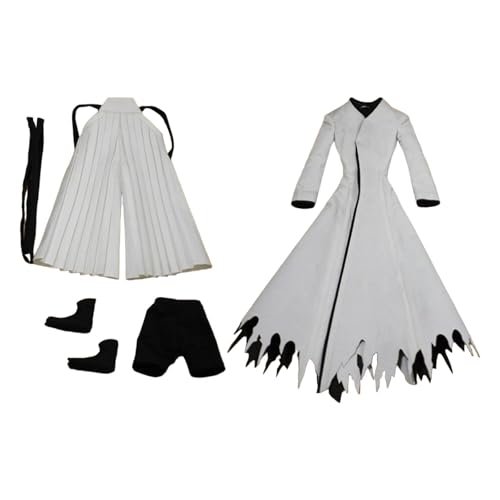 Perfeclan Langes Kleid-Set im Maßstab 1/6, Lange Robe, Hose, Hüftgurt und Schuhe, Cosplay-Kostüm für 30 cm große BJD-Puppen, männliche Figuren, Zubehör von Perfeclan