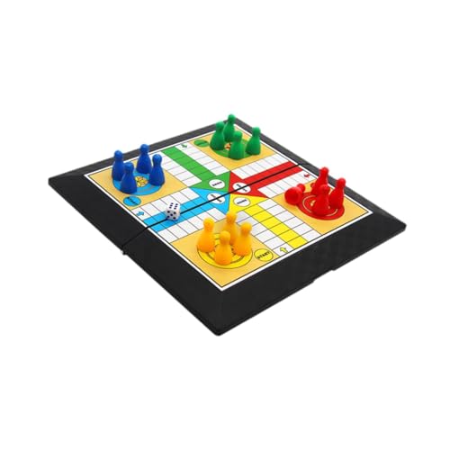 Perfeclan Ludo Klassisches Spielzeug Brettspiel Strategiespiel Mehrspieler Tabletop Spiel Familienwürfelspiel Familienspiel für Partyspielzeug Freizeitspielzeug von Perfeclan