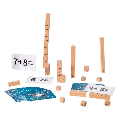 Perfeclan Mathe-Spielzeug, Addition und Subtraktion, Zählen, Entwicklungsspielzeug mit Karte, Vorschulisches Lernen, Mathe-Manipulative für Mädchen, Jungen, von Perfeclan