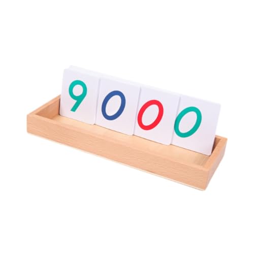 Perfeclan Mathe-Zahlenkarten mit Box, Lernkarten 1–9000, Vorschul-Lernzählspielzeug, Lernspielzeug für Kinder, L PVC von Perfeclan