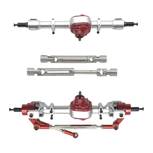 Perfeclan Metall-Vorder- und Hinterachsen-Set im Maßstab 1/12, RC-Auto-Upgrade-Teile, Reparatur, DIY-Ersatzteile, Antriebswellen für MN82T, MN82, MN82S, LC79, Rot Perfeclan Metall-Vorder- und Hinterachsen-Set im Maßstab 1/12, RC-Auto-Upgrade-Teile, Reparatur, DIY-Ersatzteile, Antriebswellen für MN82T, MN82, MN82S, LC79, Rot von Perfeclan