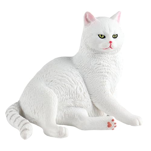 Perfeclan Miniatur-Katzenstatue, realistische Katzen-Tierfigur, Modell-Ornament, pädagogisches Spielzeug, realistisches Kätzchen-Spielzeug für von Perfeclan