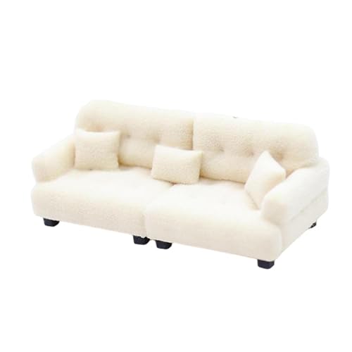 Perfeclan Miniatur-Puppenhaus-Sofa, beflockte Möbel, Ornament, Moderne DIY-Szene, Wohnzimmer, klassisches Miniatur-Spielzeug, Modell, Puppenhaus-Couch, 1 25 Beige Perfeclan Miniatur-Puppenhaus-Sofa, beflockte Möbel, Ornament, Moderne DIY-Szene, Wohnzimmer, klassisches Miniatur-Spielzeug, Modell, Puppenhaus-Couch, 1 25 Beige von Perfeclan