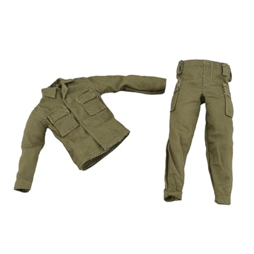 Perfeclan Miniaturkleidung im Maßstab 1:12, Jacke und Hose, Kostüm, handgefertigt, modische Uniform, Puppenkleidung für 15,2 cm große männliche Figuren von Perfeclan