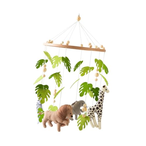 Perfeclan Mobile für Babybett, Tier-Bettglocke, süßes sensorisches Spielzeug, grüne Blätter, Geschenke, Windspiel, Mehrzweck für Haushalt, Kinderzimmer, Baby, von Perfeclan