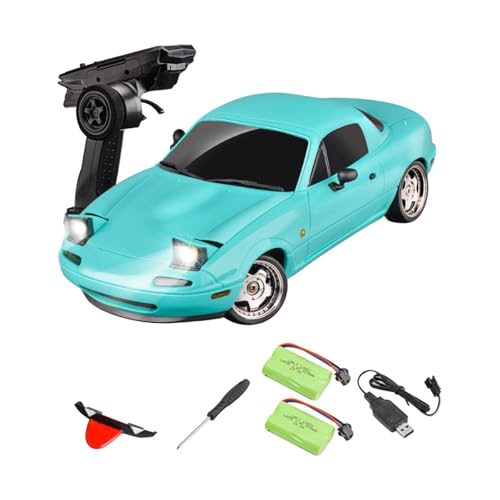 Perfeclan -Modellauto im Maßstab 1/18, Hochgeschwindigkeits-Modellfahrzeug, 4WD, Sport-Spielzeugauto, ferngesteuertes Auto für Kinder, Erwachsene, Blau von Perfeclan