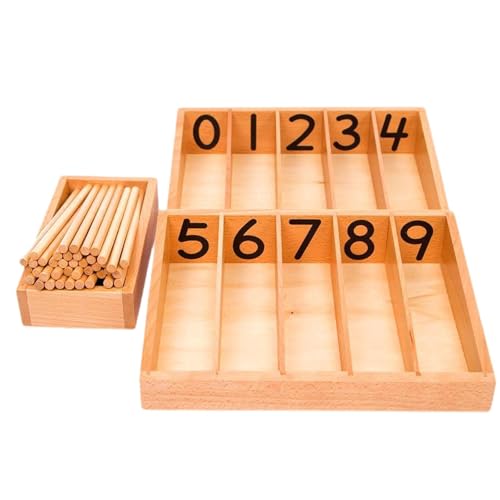 Perfeclan Montessori Box Lehrmittel Pädagogisches Spielzeug Vorschulkinder Frühe Entwicklung Mathematik Lehrspielzeug für Jungen Mädchen Baby von Perfeclan