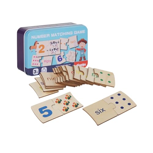 Perfeclan Montessori-Zahlenpuzzle, Zählspielzeug, Lehrspielzeug, Mathespiel, Zahlenzuordnungspuzzle für Kinder ab 3 Jahren von Perfeclan